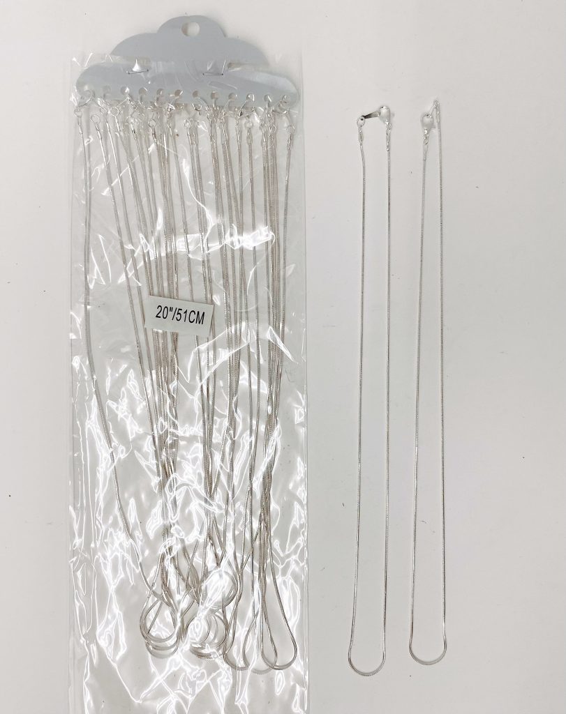 22″ Silver Snake Chain 12pc Package