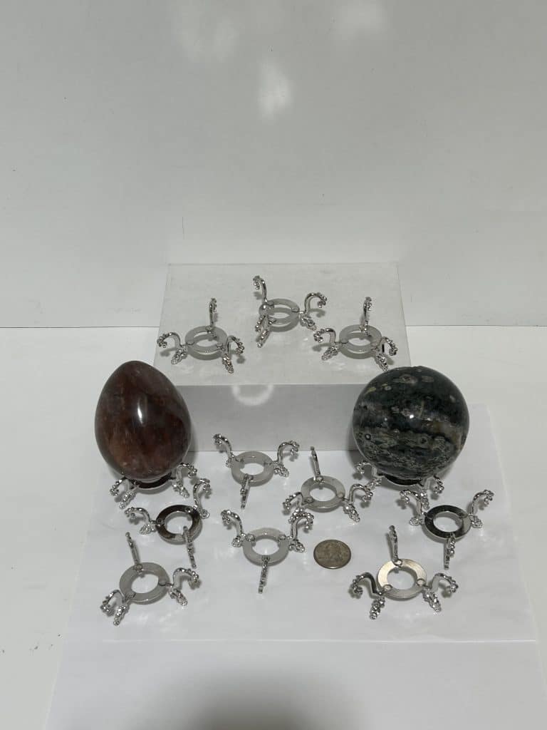 12 Piece Silver Metal Stand Display